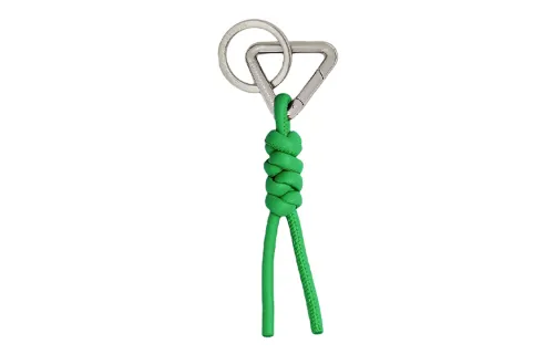 Bottega Veneta Lambskin Keychains Men's Green
