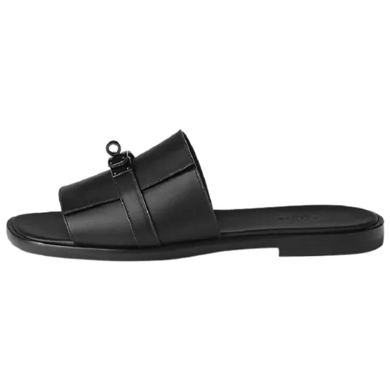 HERMES Kelly Slide Slippers Men Black