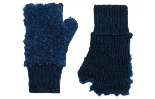 Bottega Veneta Knit Gloves Women's Blue