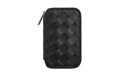 Bottega Veneta Cow Leather Key Pouch Men's Black