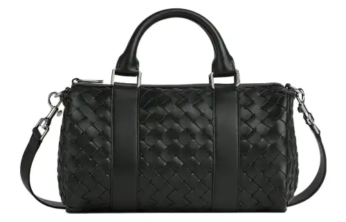 Bottega Veneta Cow Leather Luggage Bag, Shoulder Bag, Crossbody Bag, Handbag Mini Men's Black