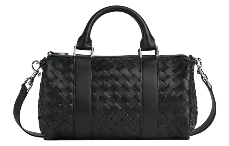 Bottega Veneta Cow Leather Luggage Bag, Shoulder Bag, Crossbody Bag, Handbag Mini Men's Black