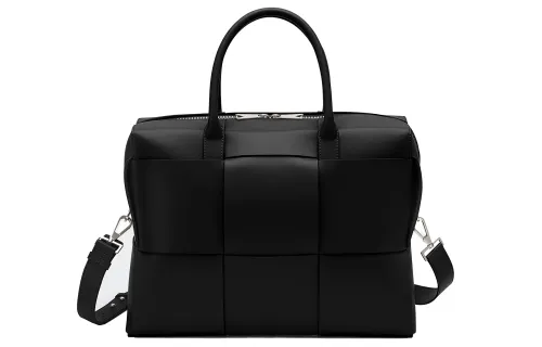 Bottega Veneta ARCO Calfskin Briefcase, Shoulder Bag, Crossbody Bag, Handbag Men's Black