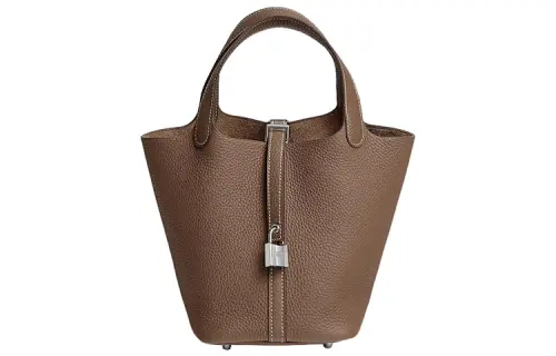 HERMES Picotin Lock Taurillon Clemence Bullock Leather Basket Bag, Bucket Bag, Handbag 18 Women's