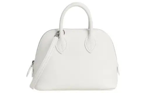 HERMES Bolide Silver Tone Buckle Evercolor Calfskin Bowling Bag, Handbag, Shoulder Bag, Crossbody Bag Mini Women's