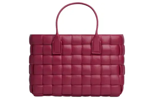 Bottega Veneta Lambskin Handbag Women's Fuchsia