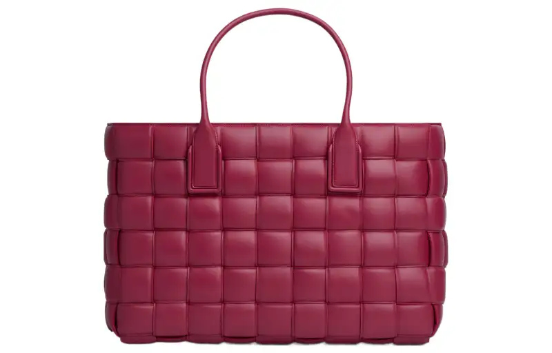 Bottega Veneta Lambskin Handbag Women's Fuchsia