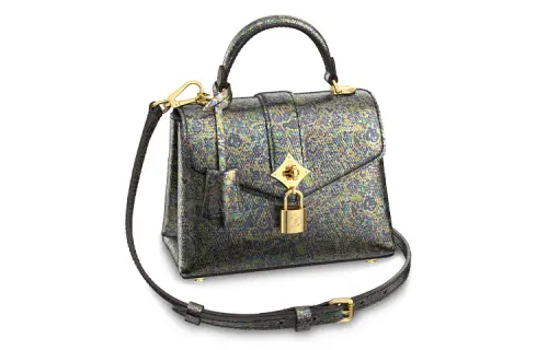 LOUIS VUITTON Rose Des Vents Shiny Lizard Skin Leather Rose Shoulder Bag, Crossbody Bag, Handbag In The Wind Mini