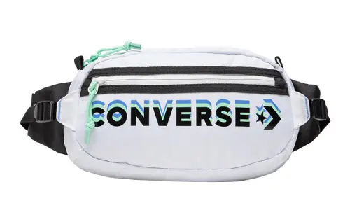 Converse Polyester One Shoulder Crossbody Sling Bag, Fanny Pack Regular Unisex White