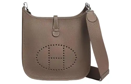 HERMES Evelyne Clemence Calfskin Crossbody Bag, Shoulder Bag 29 Women's 18 Etoup Elephant Gray