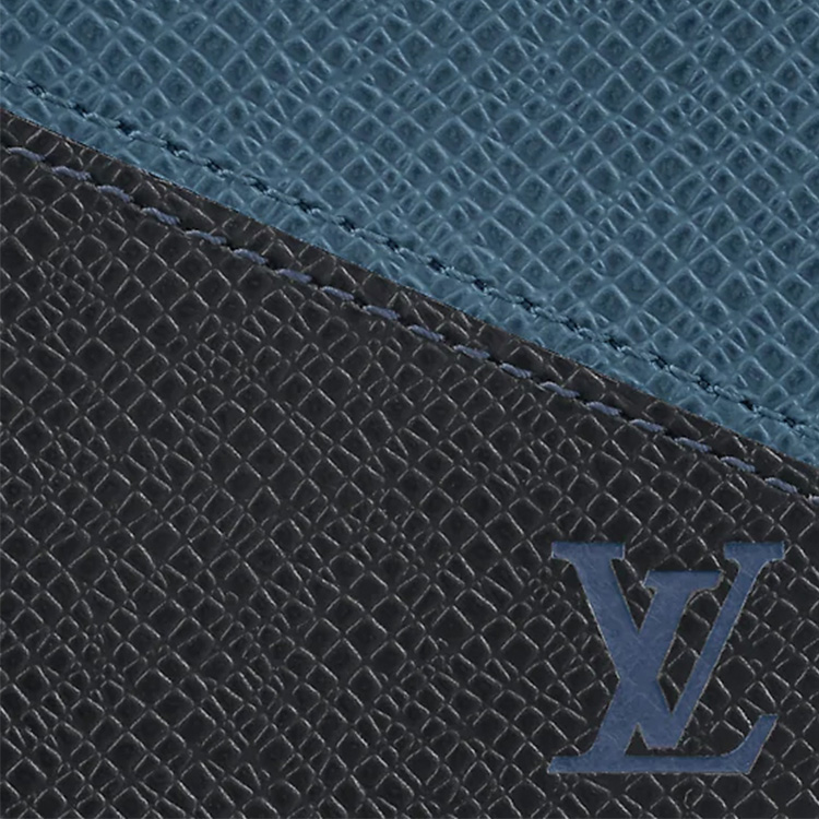 Мужской кошелек Louis Vuitton Taïga / (сине-черный) — фото 5