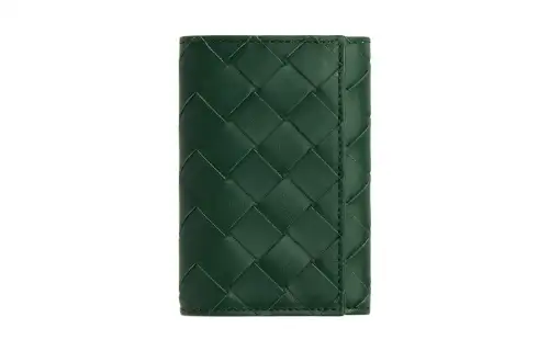 Bottega Veneta Cow Leather Key Pouch Men's Green