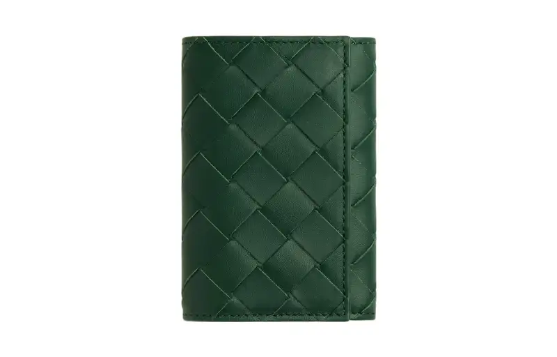 Bottega Veneta Cow Leather Key Pouch Men's Green