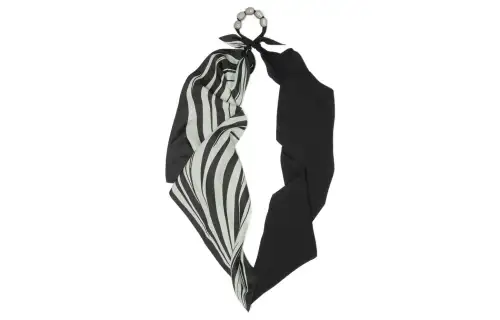Bottega Veneta Graphic Printed Scarf Necklace