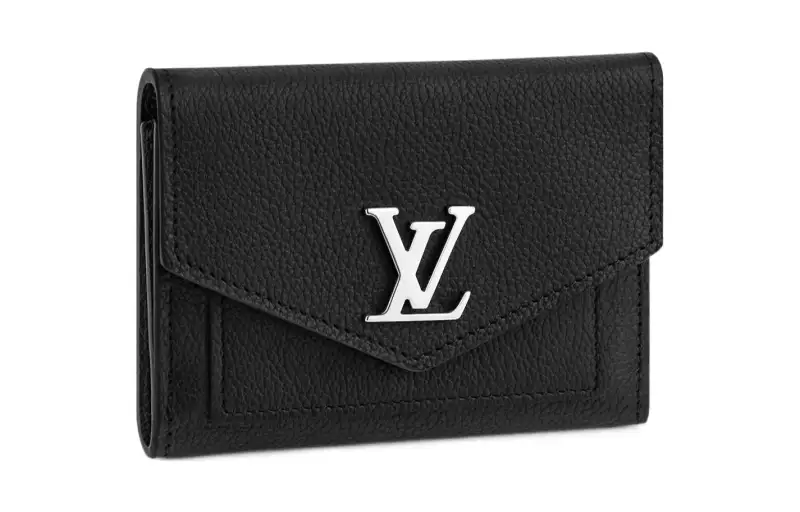 LOUIS VUITTON Calfskin Wallet Men's Black
