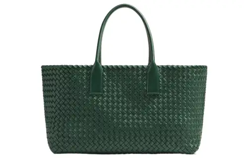 Bottega Veneta Lambskin Shoulder Bag, Crossbody Bag, Handbag Medium Women's Green