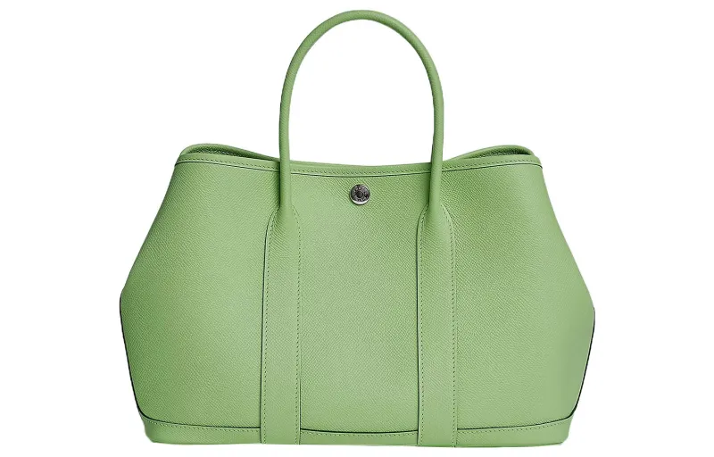 HERMES Garden Party Epsom Calfskin Handbag 30 Women's 3I Vert Criquet Avocado Green