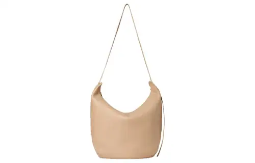 THE ROW N/S Allie Roughened Calfskin Shoulder Bag Croissant Bag Shoulder Bag, Crossbody Bag Women's Sand Pink