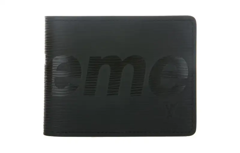 LOUIS VUITTON Supreme Collaboration Epi Leather Card Holder, Wallet Men's Black
