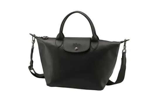 LONGCHAMP Le Pliage Xtra Leather Shoulder Bag, Crossbody Bag, Handbag Small Women's Black