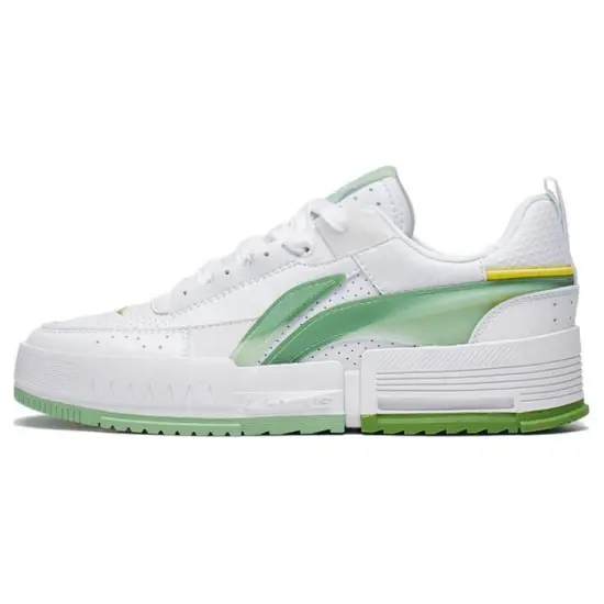 LiNing Li Cheng Lining Is Anti Slip Wear Resistant Low Top Sports Casual Shoes Women's White Green
