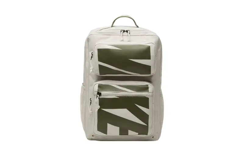 Nike Letter Print Fabric Backpack Regular Unisex White