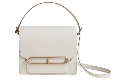 HERMES Roulis Swift Calfskin Crossbody Bags Mini Women's M4 Light Gray