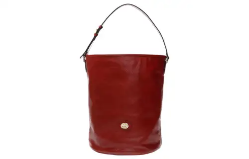 GUCCI Calfskin Hobo Bag, Handbag, Shoulder Bag Unisex Red