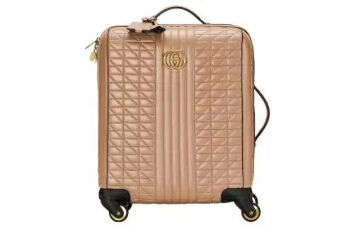 GUCCI GG Marmont Leather Travel Suitcase Luggage Women's Pink