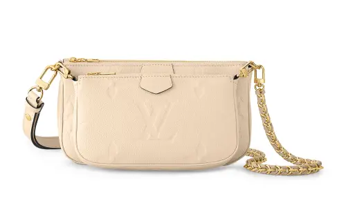 LOUIS VUITTON Multi Pochette Accessories Creme Beige