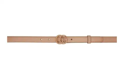 GUCCI GG Marmont Leather Belts Women's Tawny
