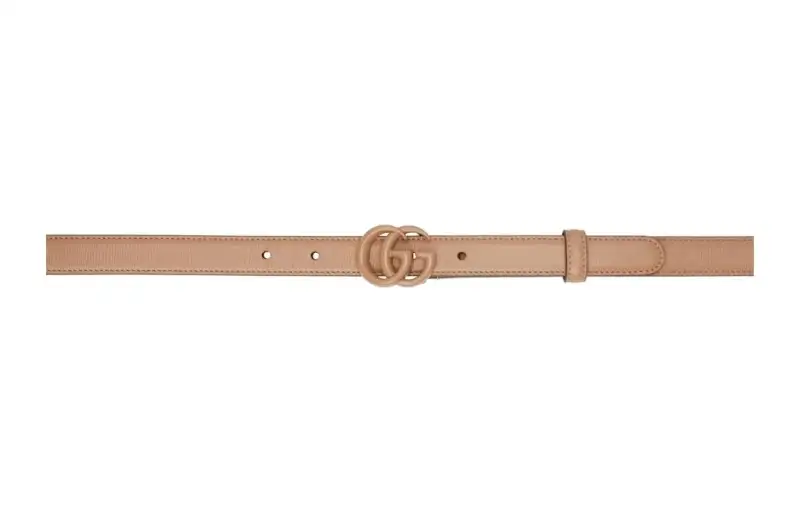 GUCCI GG Marmont Leather Belts Women's Tawny