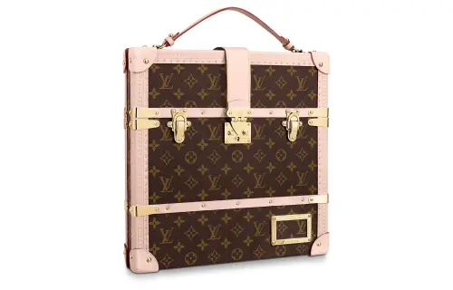 LOUIS VUITTON NEO Coated Canvas Portable Briefcase Women's Pink/Brown