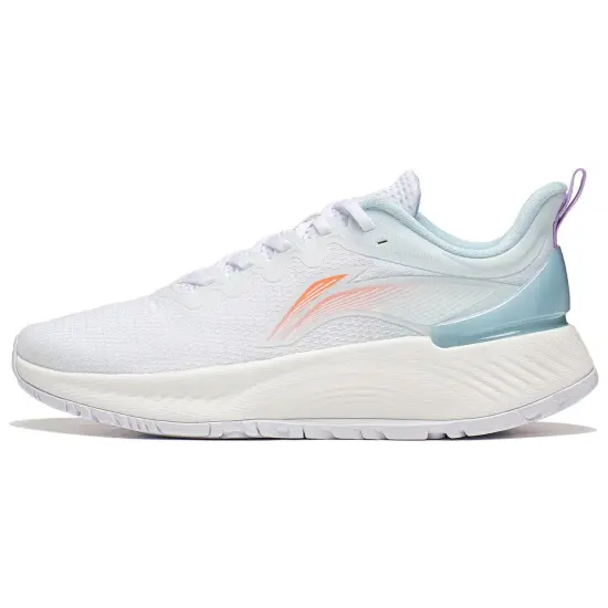 LiNing YueYing Element Anti-Slip And Wear-Resistant Breathable Low-Top Running Shoes Women's White Blue