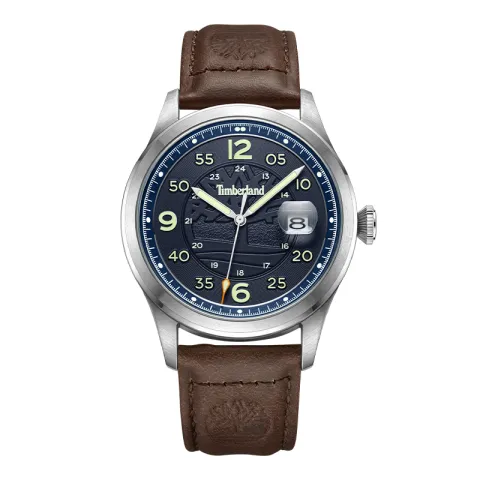 Timberland Cornwall Wrist Watches Quartz Movement Leather Strap Blue Dial Men's Watches