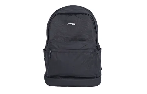 Li Ning Sports Life Collection Polyester Backpack Regular Unisex Pure Black
