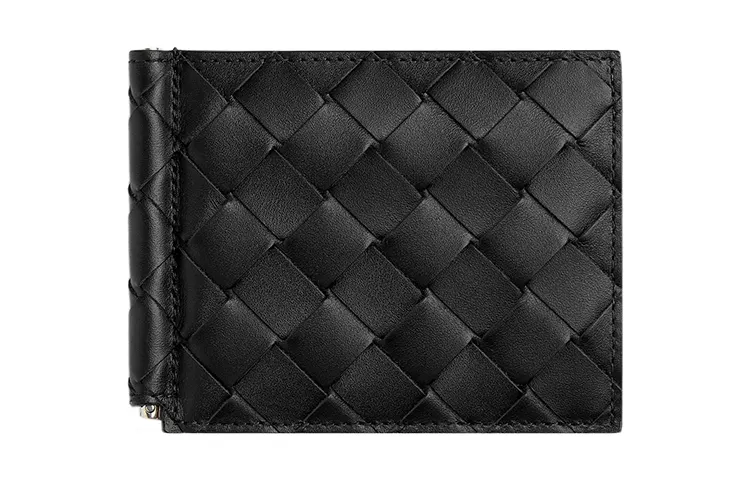 Bottega Veneta Calfskin Wallet Men's Black/Red