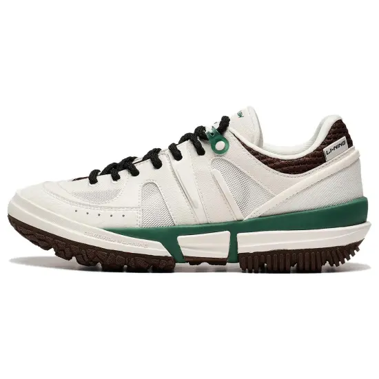LINING Linchuan Lite Casual Shoes Women's Low-Top White/Brown/Green