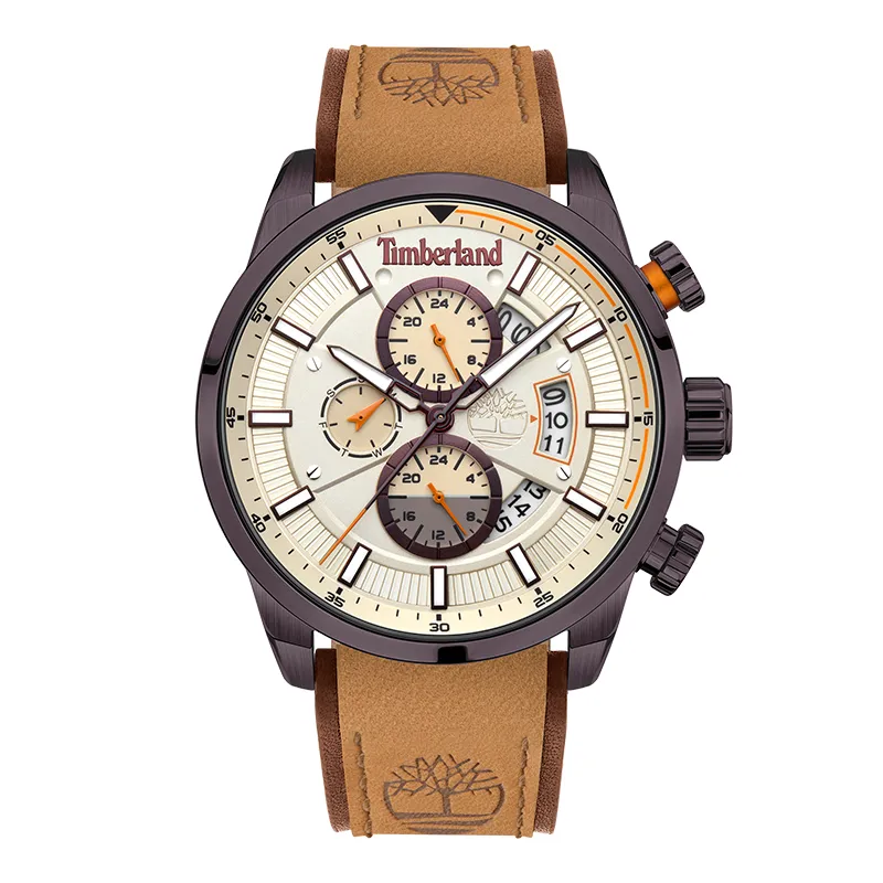 Timberland Callahan Wrist Watches Quartz Movement Beige Watch Dial Men's Watches