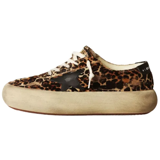 Golden Goose Space-Star Skateboard Shoes Women's Low-top Black/Brown