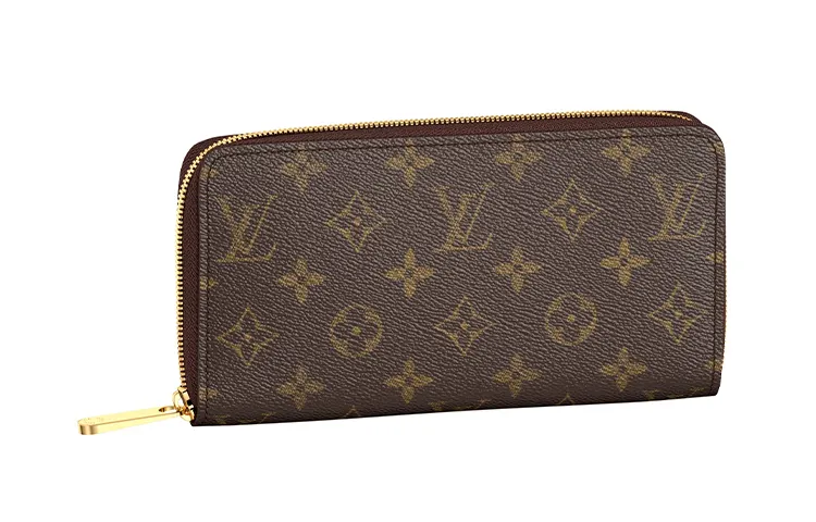 LOUIS VUITTON Zippy Coated Canvas Wallet Women's Brown