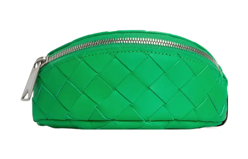 Bottega Veneta Cow Leather Clutch Wrist Bag Men's Parrot Green