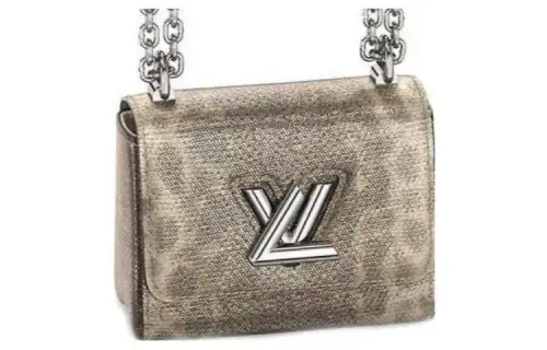 LOUIS VUITTON Twist Karon Snake Skin Shoulder Bag, Crossbody Bag Mini Women's Brown Gray