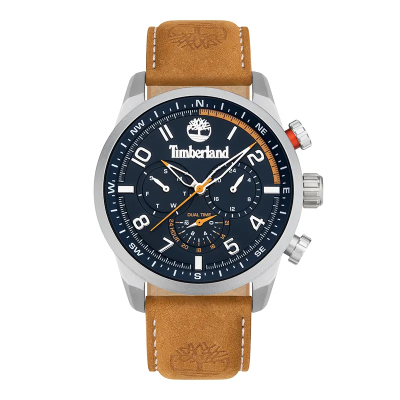 Timberland Forestdale Wrist Watches Quartz Movement Leather Strap Blue Dial Men's Watches