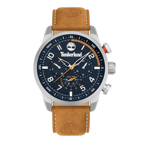 Timberland Forestdale Wrist Watches Quartz Movement Leather Strap Blue Dial Men's Watches