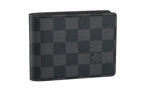 LOUIS VUITTON Canvas Wallet Men's Gray