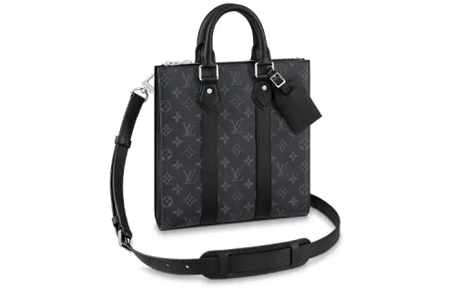 LOUIS VUITTON Sac Plat Coated Canvas With Leather Trim Sheet Music Bag, Crossbody Bag, One Shoulder Handbag Regular