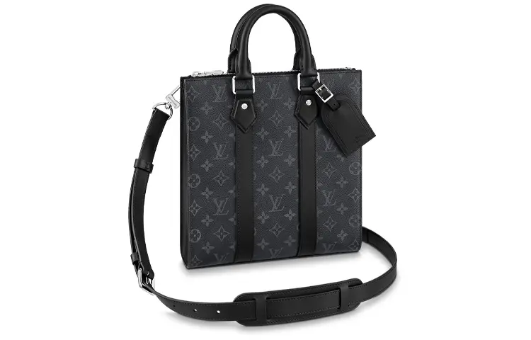 LOUIS VUITTON Sac Plat Coated Canvas With Leather Trim Sheet Music Bag, Crossbody Bag, One Shoulder Handbag Regular