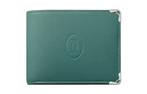 CARTIER Must De Cartier Calfskin Wallet Women's Sand Gold Stone Color