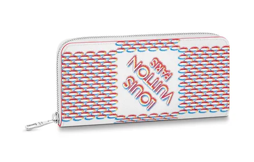 LOUIS VUITTON Cow Leather Card Holder, Wallet Men's White